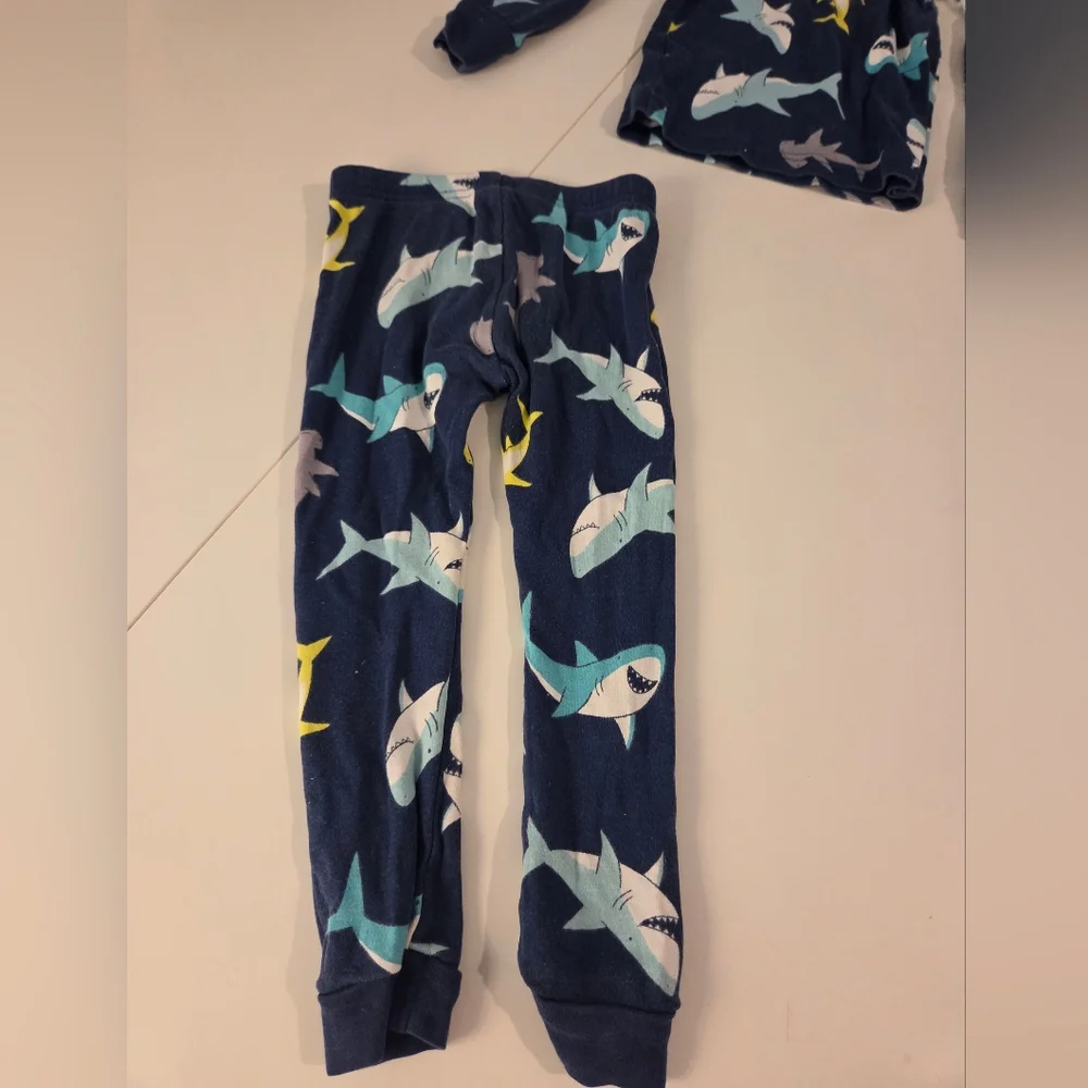Carter's Navy and Aqua Shark Print Kids Sets - 3T